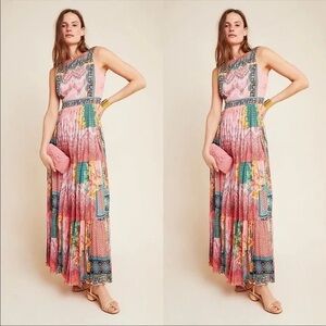 Anthropologie Bhanuni by Jyoti Pink sleeveless maxi dress NWT size 6.